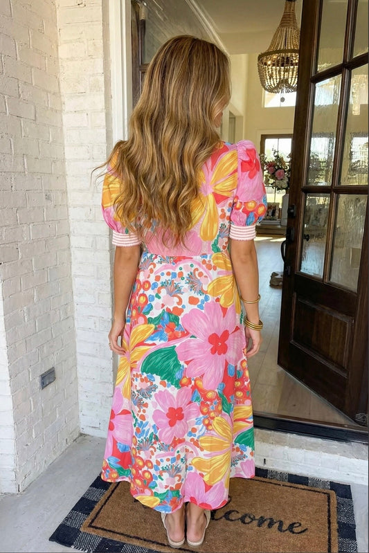 PREORDER- Pink Floral Vacation Dress