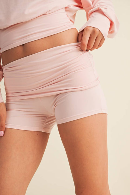 Soft Knit Foldover Shorts