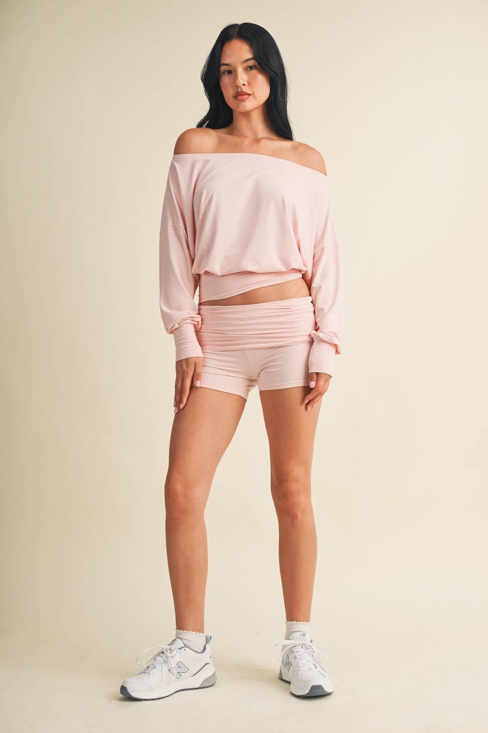 Soft Knit Off Shoulder Slouchy Top