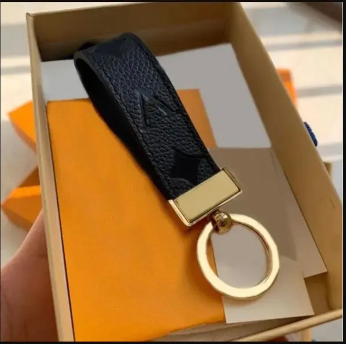 Gold LV Key Chain