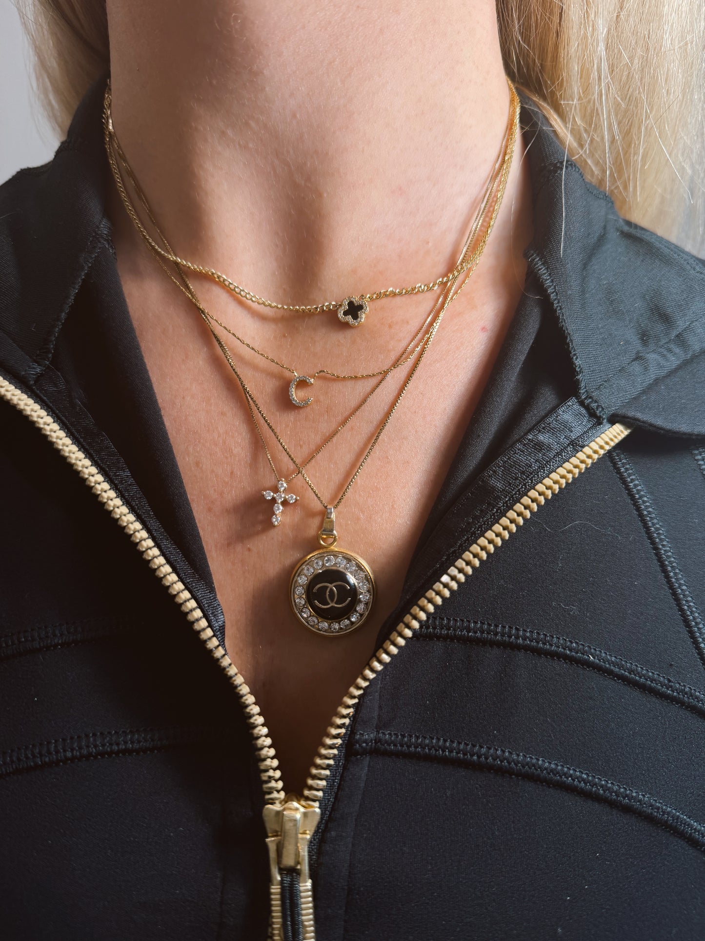 CC Black sparkle necklace