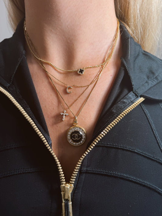CC Black sparkle necklace