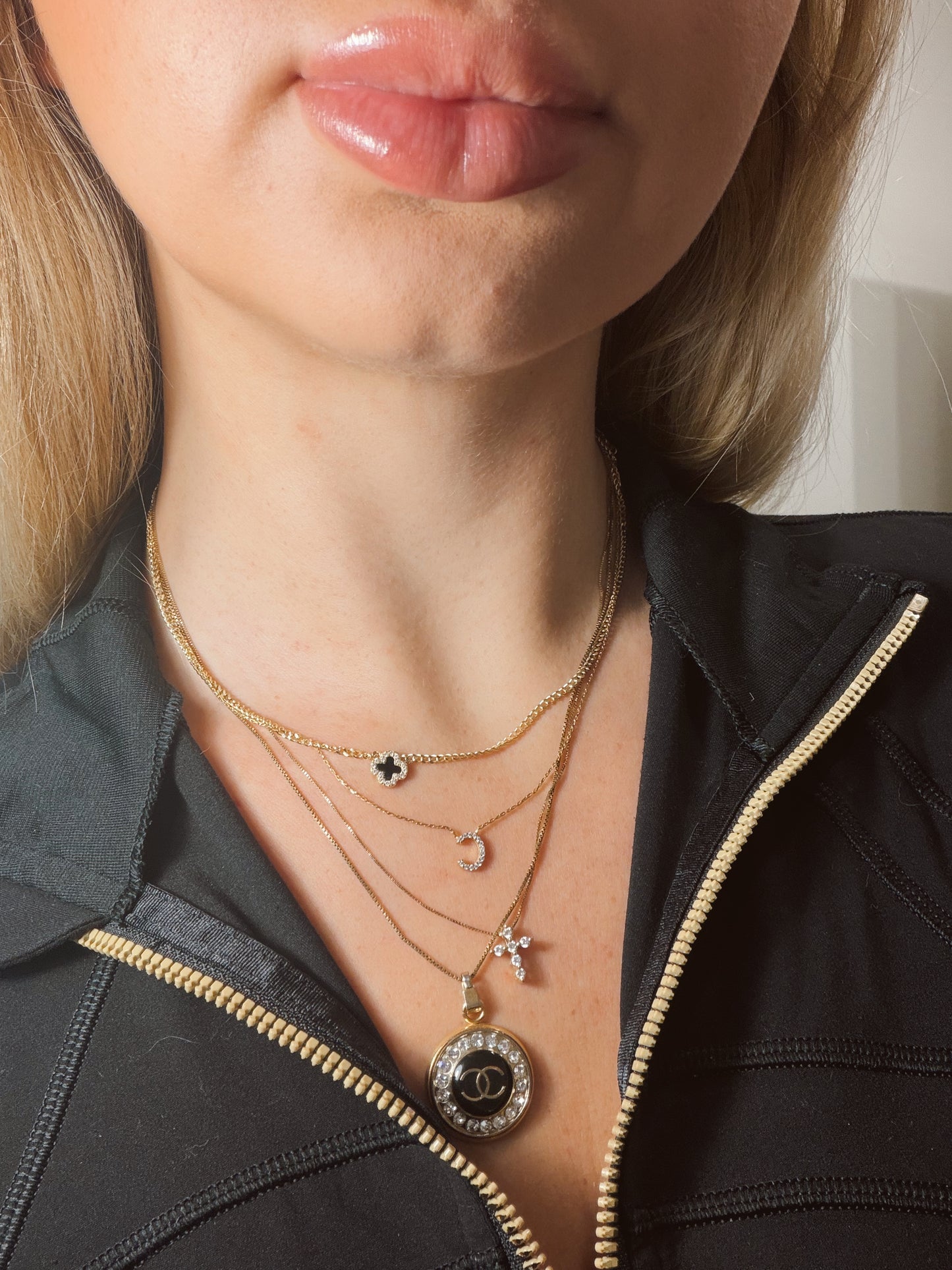 CC Black sparkle necklace