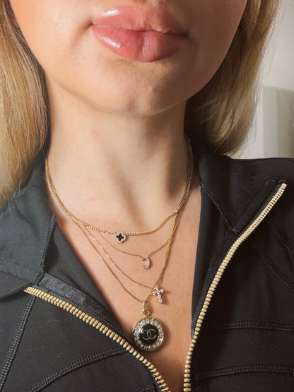 CC Black sparkle necklace