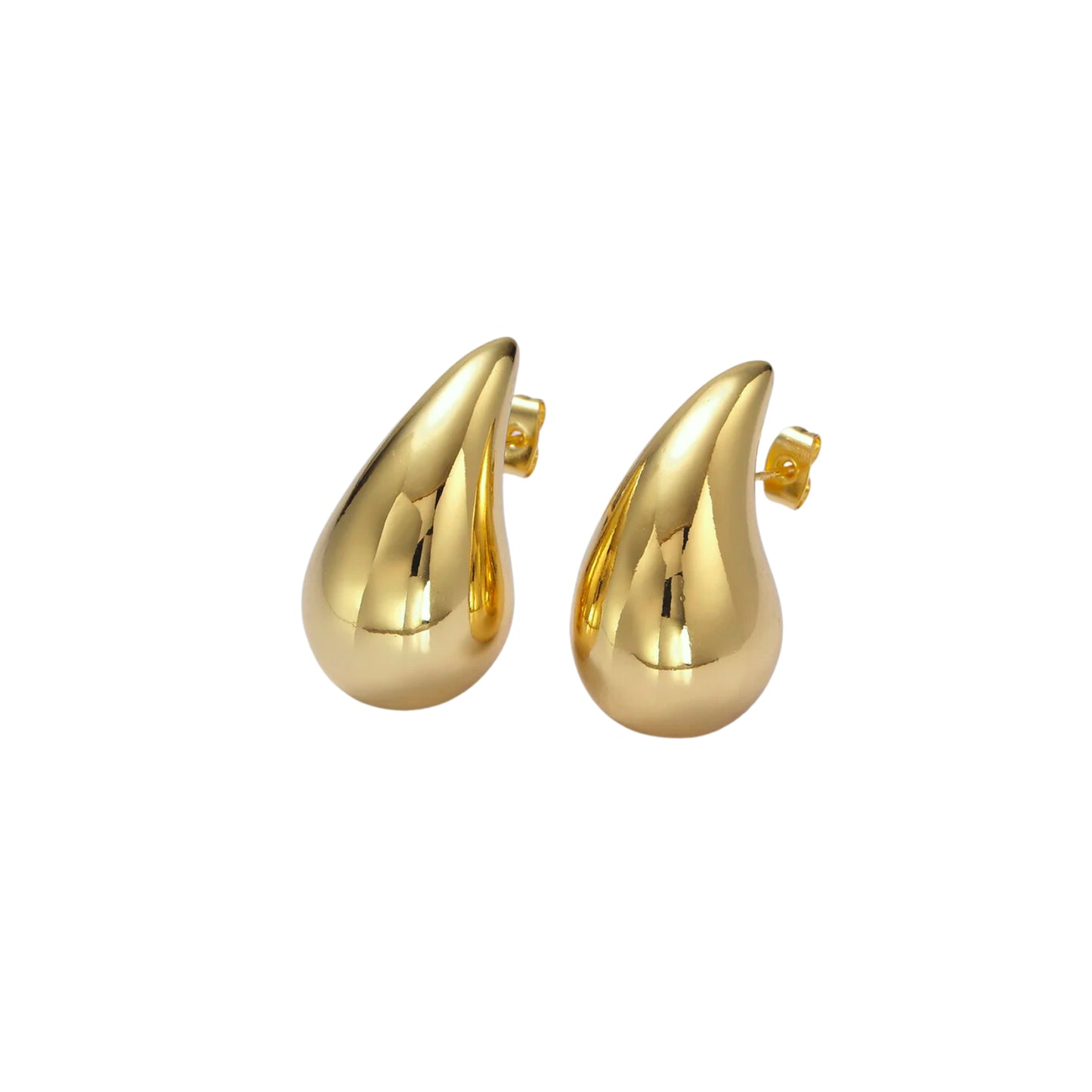 Gold Large Teardrop Earrings