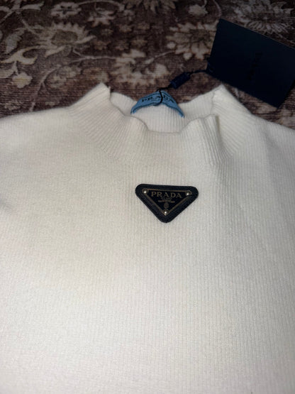 White Sweater Vest Top