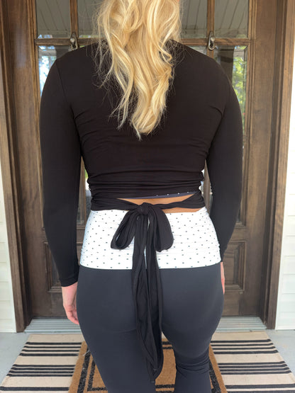 Long Sleeve V Neck Wrap Top