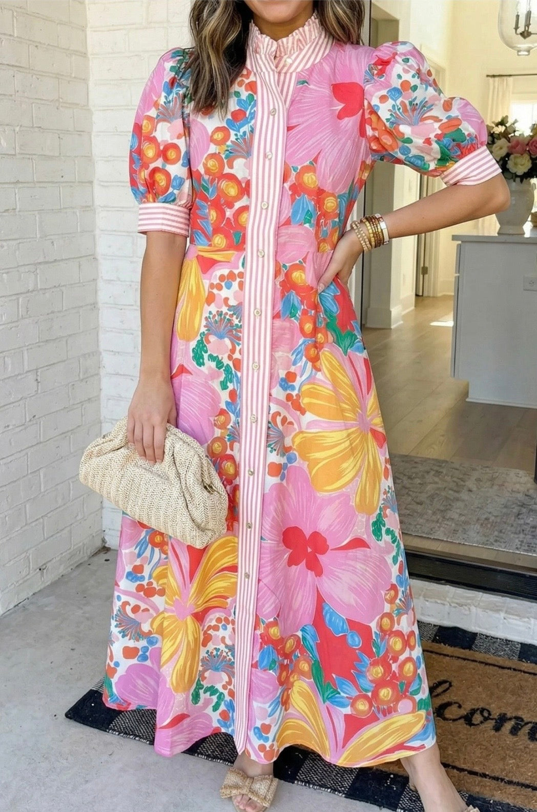 PREORDER- Pink Floral Vacation Dress